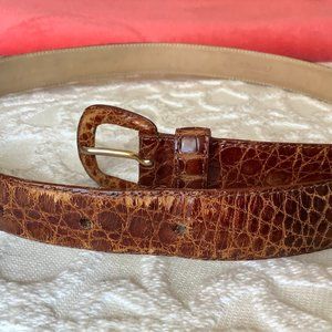 Women's crocodile belt